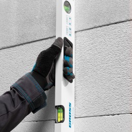 Gross Уровень алюминиевый, 800 мм, усиленный, рукоятки, фрезерованный, 3 глазка, магнитный 34371