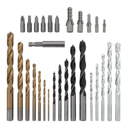 Matrix Набор сверл комбинированный: бетон 4-10 мм, металл 2-10 мм, дерево 4-10 мм, дюбеля, 300 предметов 72577