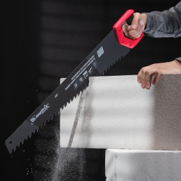 Matrix Ножовка по пенобетону, 700 мм, защитное покрытие, твердосплавные напайки на зубья, двухкомпонентная рукоятка 23382