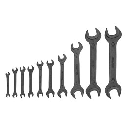 Сибртех Набор ключей рожковых, 6-32 мм, 10 шт, CrV, фосфатированные, ГОСТ 2839 15224