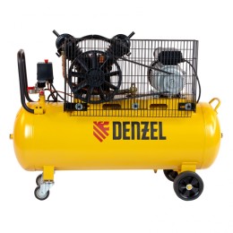 Denzel Компрессор воздушный BCV2200/100, ременный привод, 2.2 кВт, 100 литров, 370 л/мин 58110