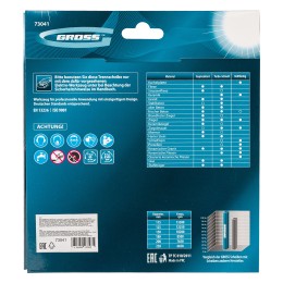 Gross Диск алмазный, 180 х 22.2 мм, сплошной c лазерной перфорацией, мокрая резка 73041