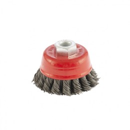 Matrix Щетка для УШМ, 75 мм, М14, "чашка", двухрядная, крученая проволока 0.8 мм 74686