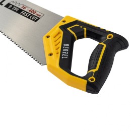 Denzel Ножовка по дереву, 400 мм, 11 TPI, зуб 3D, двухкомпонентная рукоятка 24146