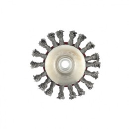 Matrix Щетка для УШМ, 115 мм, М14, "тарелка", крученая проволока 0.5 мм 74610