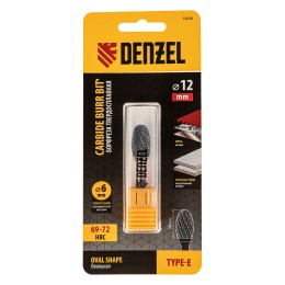 Denzel Борфреза по металлу твердосплавная, овальная, тип-E, 12 мм// 72038