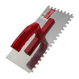 Matrix Гладилка из нержавеющей стали, 280 х 130 мм, зеркальная полировка, пластмассовая ручка, зуб 8 х 8 мм 86782