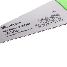 Сибртех Ножовка по дереву Зубец , 350 мм, 7-8 TPI, каленый зуб 2D, двухкомпонентная рукоятка 23801