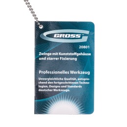 Gross Струбцина клещеобразная 1-1/2, пластиковый корпус, храповой механизм жесткой фиксации, 38 мм 20801