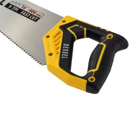 Denzel Ножовка по дереву, 400 мм, 9 TPI, зуб 3D, двухкомпонентная рукоятка 24145