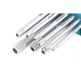 Gross Набор ключей имбусовых Torx -TT, 9 шт: T10-T50, удлиненные, S2, сатинированные 16407