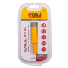 Denzel Сверло алмазное по керамограниту, 14 мм, мокрая резка, трехгранный хвостовик 72676