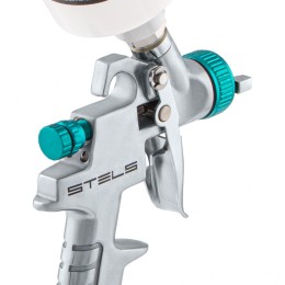 Stels Краскораспылитель AG 810 HVLP, гравитационный, сопло 0.8 мм и 1 мм 57361