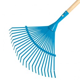 Palisad Грабли веерные стальные, 430 х 1550 мм, 22 плоских зуба, лакированный черенок, Luxe, 617885