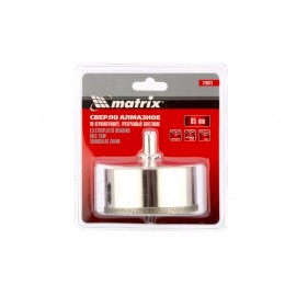 Matrix Сверло алмазное по керамограниту, 85 х 67 мм, трехгранный хвостовик 726823