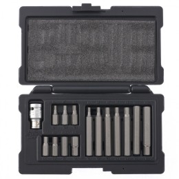 Stels Набор бит HEX, шестигранный хвостовик 1/2'', CrV, 10 мм, 15 предметов 11313