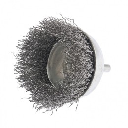 Сибртех Щетка для дрели, 50 мм, "чашка" со шпилькой, витая проволока 0.3 мм 744757