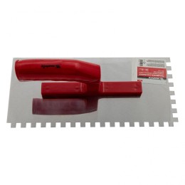 Matrix Гладилка из нержавеющей стали, 280 х 130 мм, зеркальная полировка, пластмассовая ручка, зуб 8 х 8 мм 86782