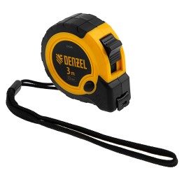 Denzel Рулетка 3м х 13мм, двухкомп. корпус, кнопка-пауза// 31540