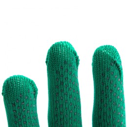 Сибртех Перчатки Нейлон, ПВХ точка, 13 класс, цвет изумрудный, L Россия 67828