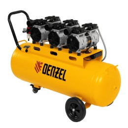Denzel Компрессор безмасляный, малошумный DLS 1800/100,1800 Вт, 3x600, 100 л, 345 л/мин 58028