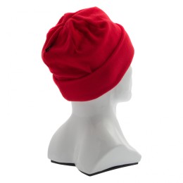 Сибртех Шапка с отворотом из флиса для взрослых, размер 56-57, красная 68821