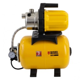 Denzel Насосная станция PS800X, 800 Вт, 3200 л/ч, ресивер 24 л, подъем 38 м, нержавейка 97210