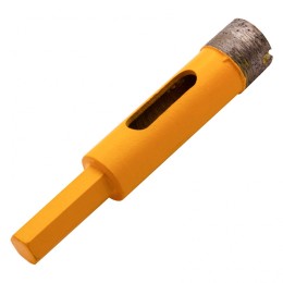 Denzel Сверло алмазное по керамограниту, 14 мм, мокрая резка, трехгранный хвостовик 72676