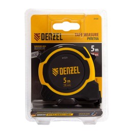 Denzel Рулетка 5м х 19мм, двухкомп. корпус, магнитный обрезиненный зацеп// 31531