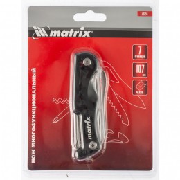 Matrix Нож многофункциональный, 7 функций, в чехле, 107 мм 17624