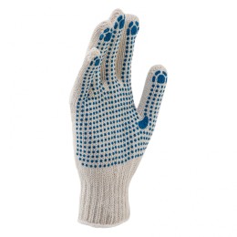 Сибртех Перчатки х/б, ПВХ покрытие, "Точка", 7 класс Россия 67703