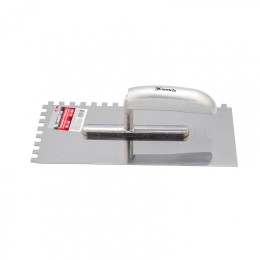 Matrix Гладилка из нержавеющей стали, 280 x 130 мм, деревянная ручка, зуб 8 x 8 мм 86739