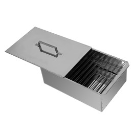 Palisad Коптильня двухъярусная 420 x 270 x 175 мм, нержавеющая сталь, 0.8 мм. с поддоном, Россия Camping ﻿69528