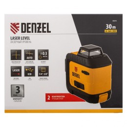 Denzel Лазерный уровень мультипризменный LX 360-2 Red, 30 м, 635 нм, аккумулятор Li 2800 мАч, резьба 5/8" 35076
