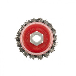 Matrix Щетка для УШМ, 75 мм, М14, "чашка", двухрядная, крученая проволока 0.8 мм 74686