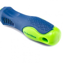 Сибртех Отвертка, SL3 х 150 мм, CrV, двухкомпонентная рукоятка 11859