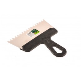 Сибртех Шпатель из нержавеющей стали, 200 мм, зуб 6 х 6 мм, пластмассовая ручка 85464