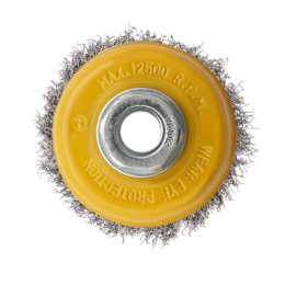 Denzel Щетка для УШМ, 75 мм, "Чашка", витая нержавеющая проволока 0.3 мм, М14 746043