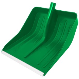Сибртех Лопата для уборки снега пластиковая, зеленая, 420 х 425 мм, без черенка, Россия, 61619