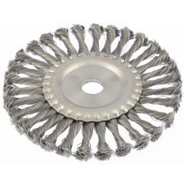 Matrix Щетка для УШМ 175 мм, посадка 22.2 мм, плоская, крученая проволока 0.5 мм 74636