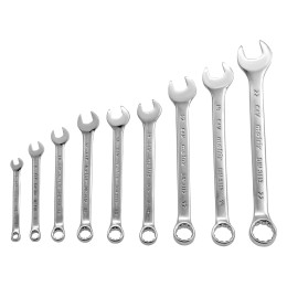 Matrix Набор ключей комбинированных, 6-22 мм, 9 шт, CrV, полированный хром 15424