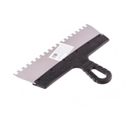 Sparta Шпатель из нержавеющей стали, 300 мм, зуб 8 х 8 мм, пластмассовая ручка 85144