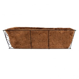 Palisad Пристенное кашпо с декором, 74 х 20 см, с кокосовой корзиной 69014