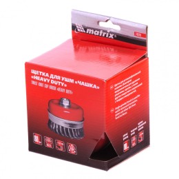 Matrix Щетка для УШМ Heavy Duty, 80 мм, М14, "чашка", крученая проволока 0.5 мм 74670