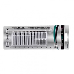 Stels Набор удлиненных торцевых головок 1/4, шестигранные, CrV, 10 шт, 4-13 мм 13605