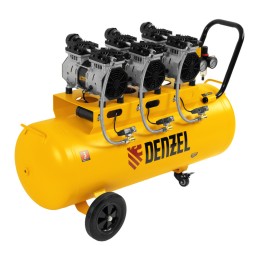 Denzel Компрессор безмасляный, малошумный DLS 1800/100,1800 Вт, 3x600, 100 л, 345 л/мин 58028