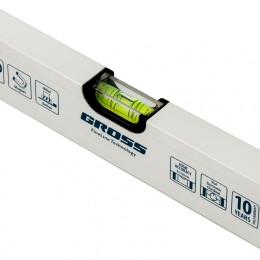 Gross Уровень алюминиевый, 800 мм, фрезерованный, 3 глазка, магнитный 33672