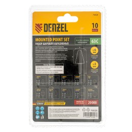 Denzel Набор шарошек для дрели (ПШМ), 10 шт 76028