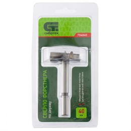 Сибртех Сверло Форстнера по дереву, 40 мм, цилиндрический хвостовик 704840