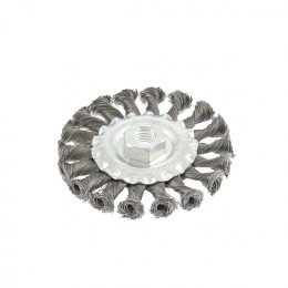 Matrix Щетка для УШМ 100 мм, М14, плоская, крученая проволока 0.35 мм 74631